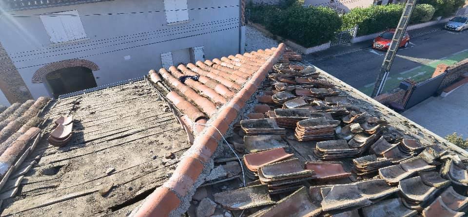 travaux sur une toiture